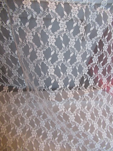 Vintage ivory floral lace - floral,