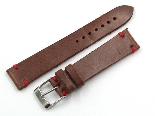 Genuine brown leather strap - genuine,