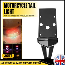 LED Motorcycle Rear Tail Brake Number Stop Plate Turn Signal Indicator Light 2x