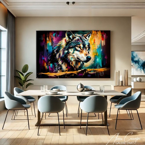 Wolf wall art canvas - wall, pop