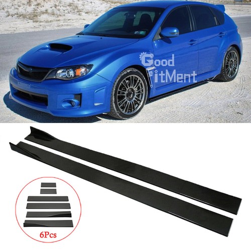 Gloss black side skirts - black,