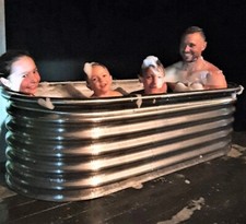 1500 MM High Quality Vintage Handmade Stainless Steel Metal BathTubs-Matt Finish