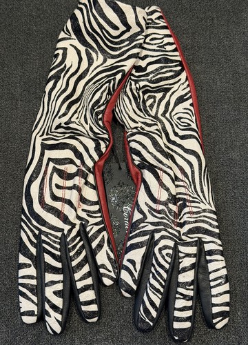 Ladies zebra print red - &,