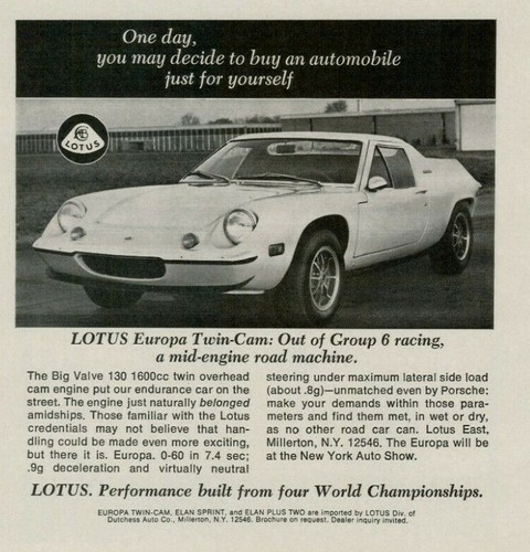 1972 lotus europa twin - lotus,