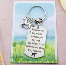 Horse Keyring, Horse Riding Keychain, Safe Travels, Cute Animal Bag Charm