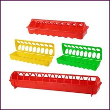 Plastic Flip-Top Poultry Bird Feeder Ground Chicken Bird Feeder Trough Pheasant