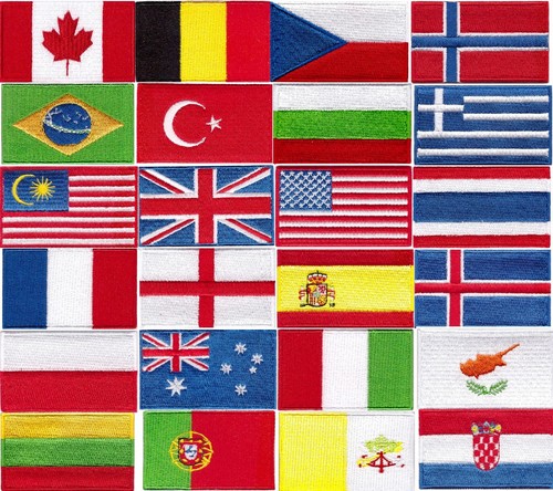 National country flag patch - national,