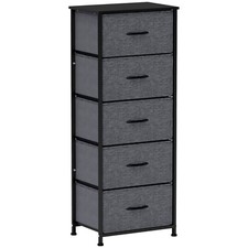 Slim 5 Drawer Tallboy Fabric