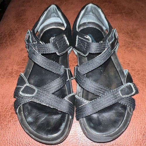 Wolky black leather strappy - wolky,