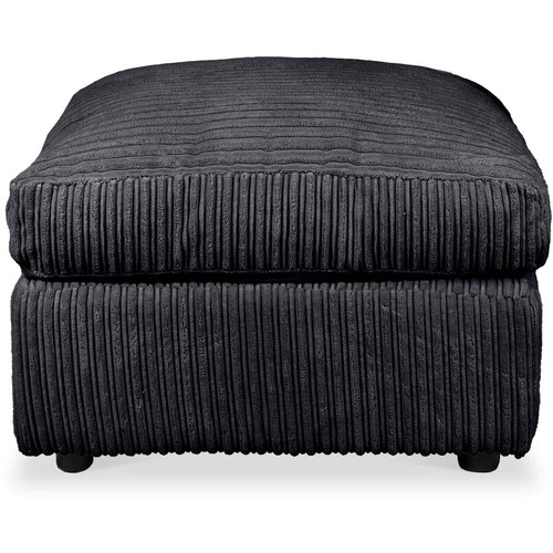 Jumbo cord black footstool - jumbo, /