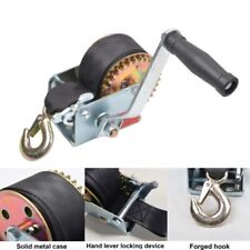 Hand Winch Heavy Duty Hand Crank 800 lbs 6M Polyester Strap for Boat / Trailer