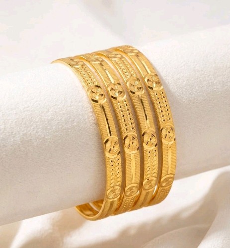 Ethnic bangles 22k gold plated - ethnic,