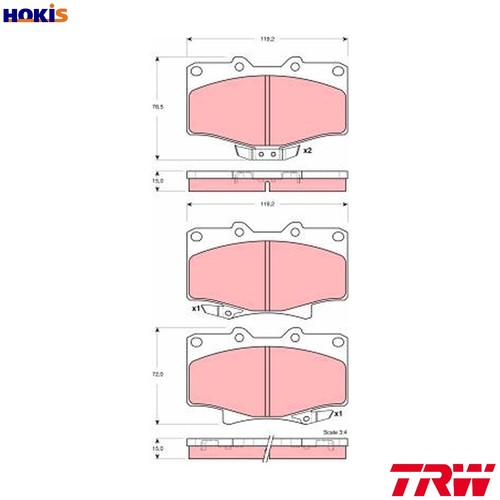 Brake pad set disc - brake,