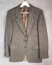 Vintage Magee Ireland mens brown Donegal Tweed jacket/blazer sz 38 herringbone