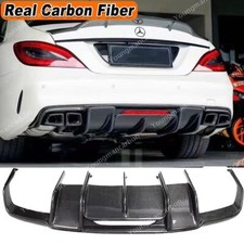 For Benz W218 CLS550 CLS63 2012-2018 Real Carbon Fiber Rear Bumper Diffuser Lip
