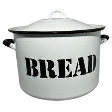 Vintage Large Enamel Bread Bin