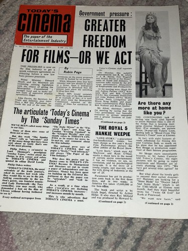Today cinema 1971 ingrid - today’s, 1971.