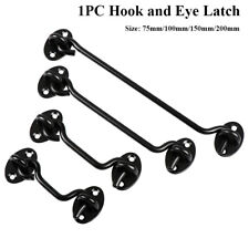 1x Cabin Hook and Eye Latch Lock Shed Gate Door Catch Silent Holder High Quality