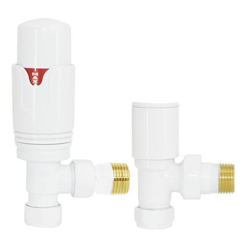 Designer radiator valves white - designer,