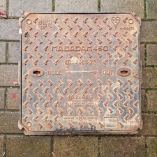 EJ Cast Iron Manhole Drain Lid 450 x 450 Square Inspection Cover Plate 12.5 Ton