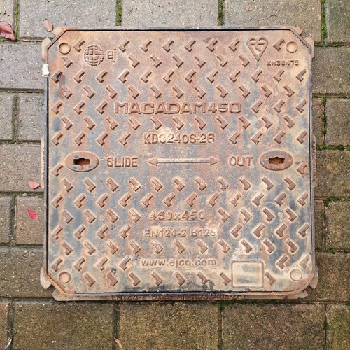 Cast iron manhole drain - manhole,