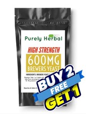 HIGH STRENGTH BREWERS YEAST 600mg Capsules 💊NON De Bittered 100% Pure & Natural