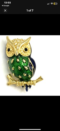 Vtg owl brooch signed - vtg, 20299