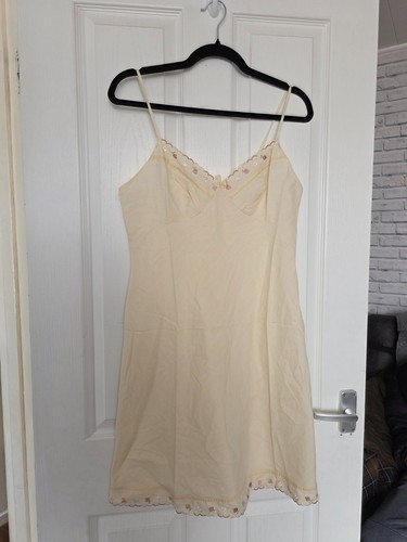Vintage cream full slip - vintage,