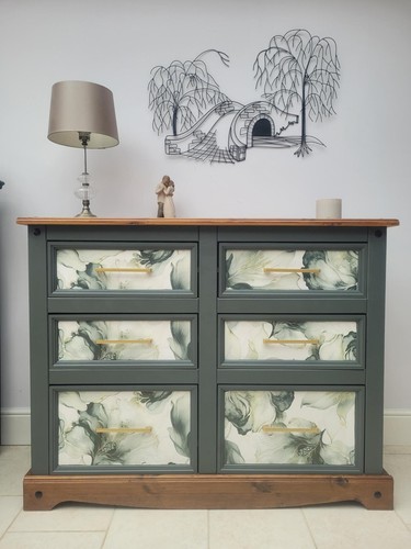 Hand painted sideboard - hand-painted,