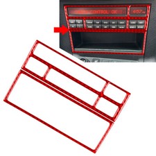 Console Radio CD Panel Cover Trim For BMW 3 Series E36 1991-99 Carbon Fiber Red
