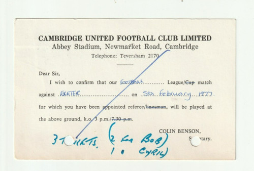 1976 cambridge united v - cambridge,
