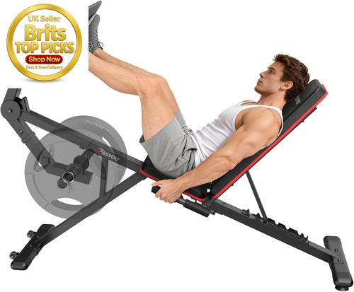Leg extension machine with - extension,