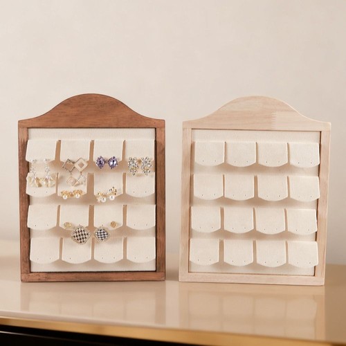 Solid wood earring display - solid,