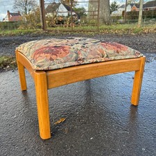 Ercol Square Extension Footstool 931 Light Blonde Stool Re-Upholstery Project