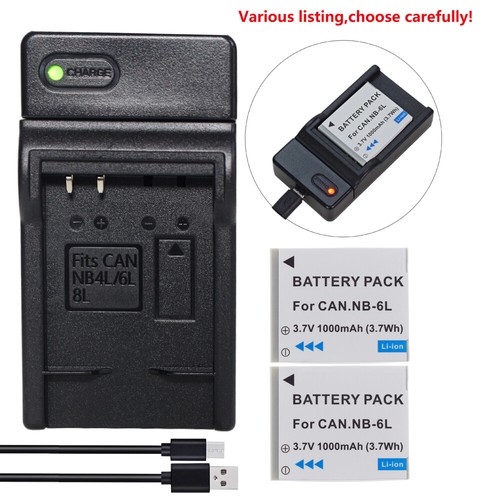 Battery charger for - nb-6l, or