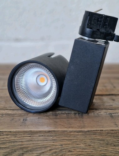 Black track spot light - track,