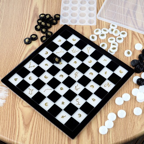 Chess board resin moulds - chess,