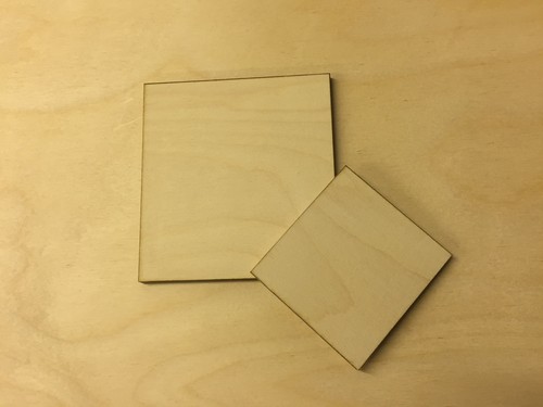 Birch plywood square ply - square, sheet