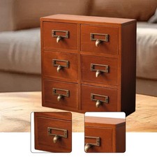 Library Card Catalog Cabinet Decorative Collection Jewelry Storage Organizer