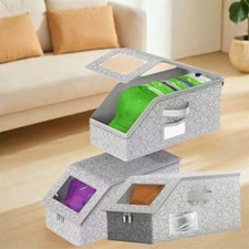 Large Capacity Hat Storage Box Hat Organizer Bag Container Foldable Zipper UK