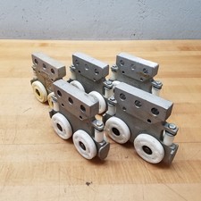 Lot of 5 - 500 LBS Capacity Overhead Crane Hoist Trolley, 4 Wheels - USED