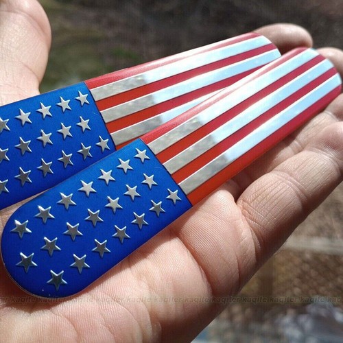 2pcs american flag emblem - 3d,