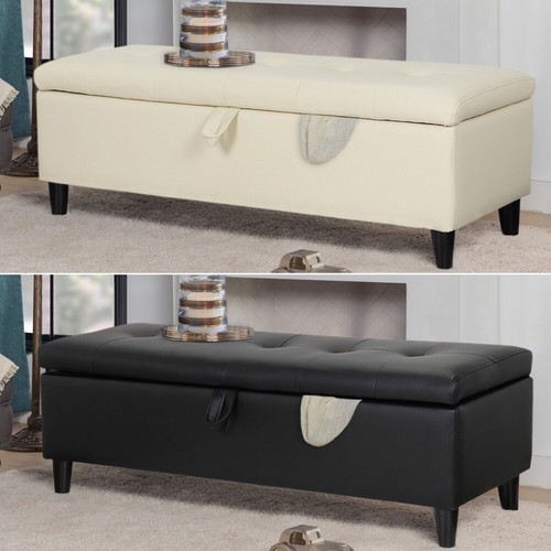 Storage ottoman pouffe seat - storage,
