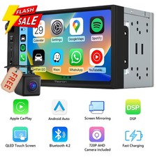 Wireless Android Auto Apple CarPlay X3 7"Double Din Car Stereo Radio DSP Sat Nav