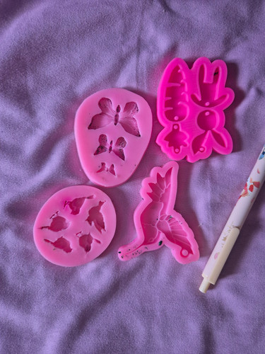 Pink silicone resin - mould, set
