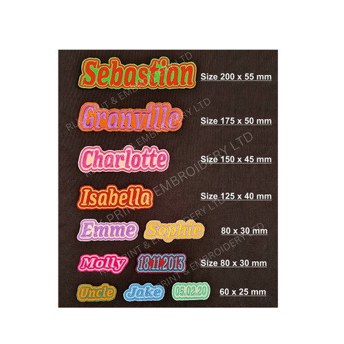 Personalised embroidered name - personalised,