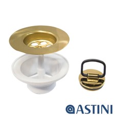 Astini, RAK, Rangemaster, Caple 65mm Gold Belfast Sink Plug Waste BSW6CP2H