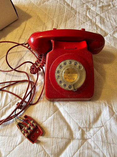 Red vintage rotary - vintage, dial