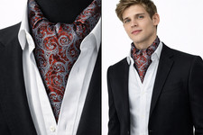 Burgundy Men's Cravat Ascot
