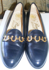 Vintage Italianleather shoes by Rayne by Royal Appointment navy blue flats 3 1/2